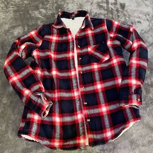 Ambiance Plaid Fleece Lined Sweater